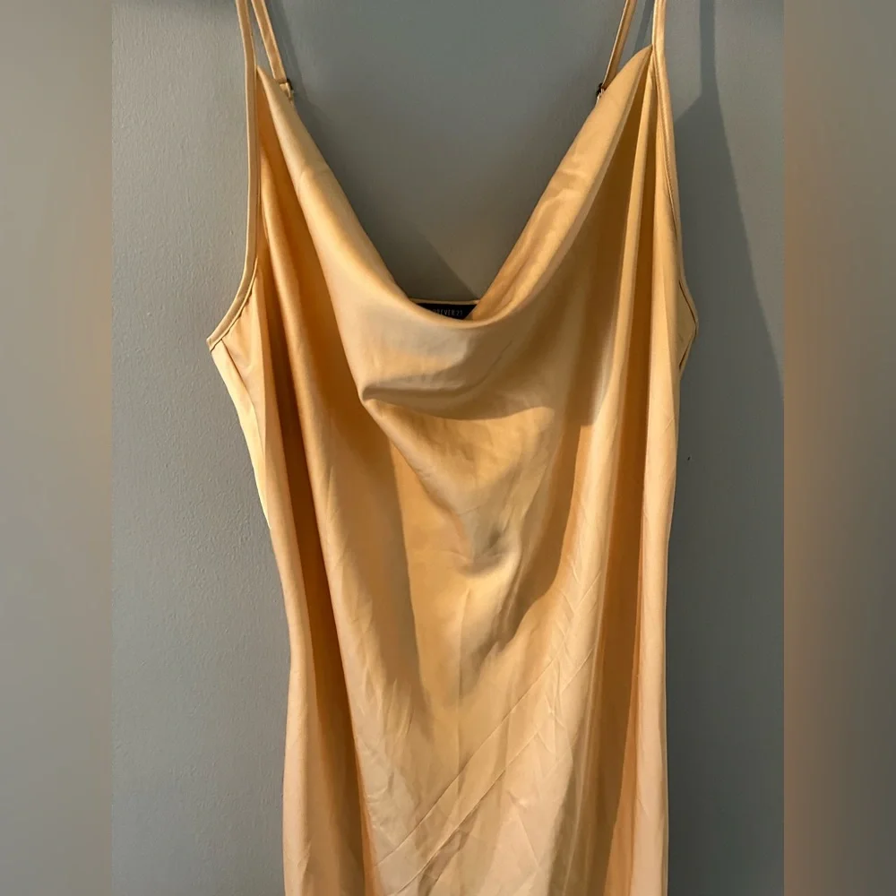 Forever 21 Gold Slip Dress - small - NWT - Picture 2 of 8